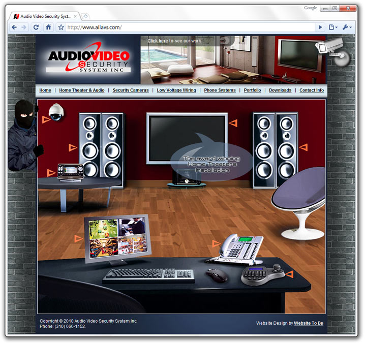 Audio Video Security System, Inc., Homepage